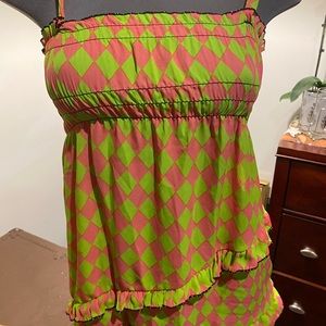 Two piece girls tank top and shorts